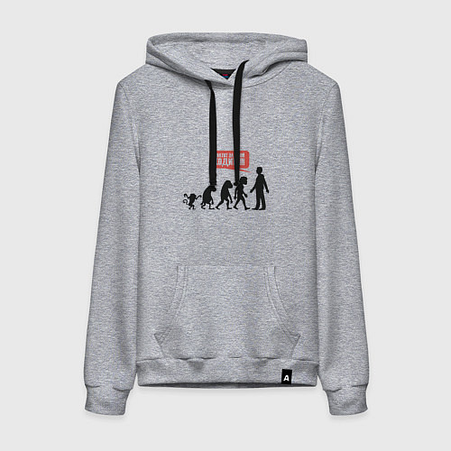 Женская толстовка-худи Хватит за мной ходить / Меланж – фото 1