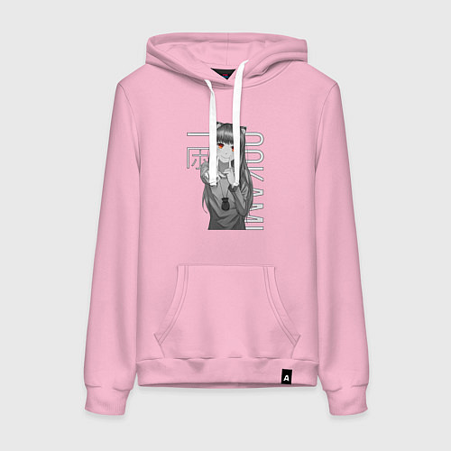 Женская толстовка-худи Волчица и пряности / Светло-розовый – фото 1