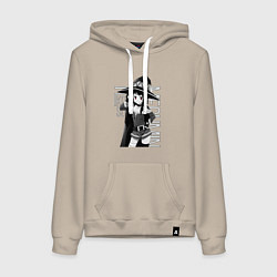 Толстовка-худи хлопковая женская Мегумин, цвет: миндальный