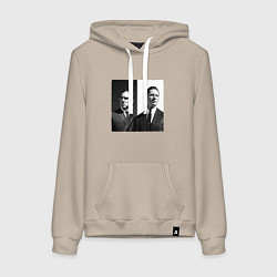 Толстовка-худи хлопковая женская Tom hardy, цвет: миндальный