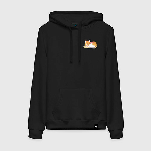 Женская толстовка-худи Спящая Сэнко / Черный – фото 1