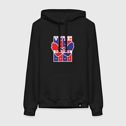 Толстовка-худи хлопковая женская Wu-Tang Forever, цвет: черный