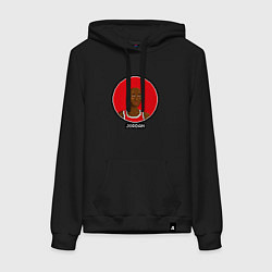 Толстовка-худи хлопковая женская Retro Jordan, цвет: черный