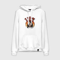 Толстовка-худи хлопковая женская Я люблю лето, цвет: белый