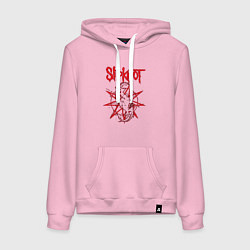 Толстовка-худи хлопковая женская Slipknot Slip Goats Art, цвет: светло-розовый