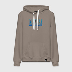 Толстовка-худи хлопковая женская Nirvana Нирвана Рок Rock, цвет: утренний латте