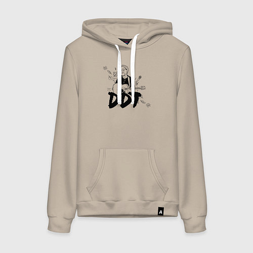 Женская толстовка-худи DDT Юрий Шевчук / Миндальный – фото 1