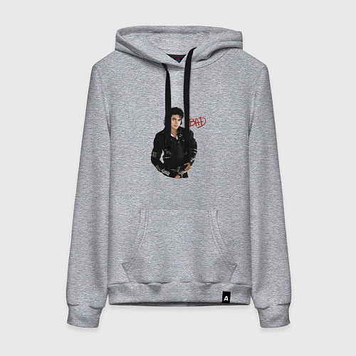 Женская толстовка-худи BAD Майкл Джексон / Меланж – фото 1