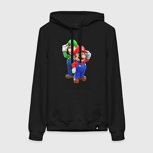 Женская толстовка-худи Mario Bros / Черный – фото 1