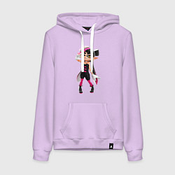 Толстовка-худи хлопковая женская Splatoon1, цвет: лаванда