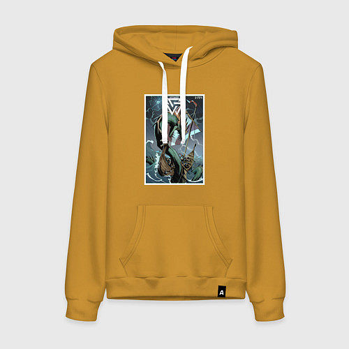 Женская толстовка-худи Ёрмунганд Морской змей / Горчичный – фото 1