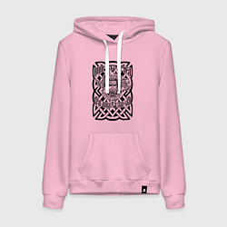 Толстовка-худи хлопковая женская Ищи себе друга, цвет: светло-розовый