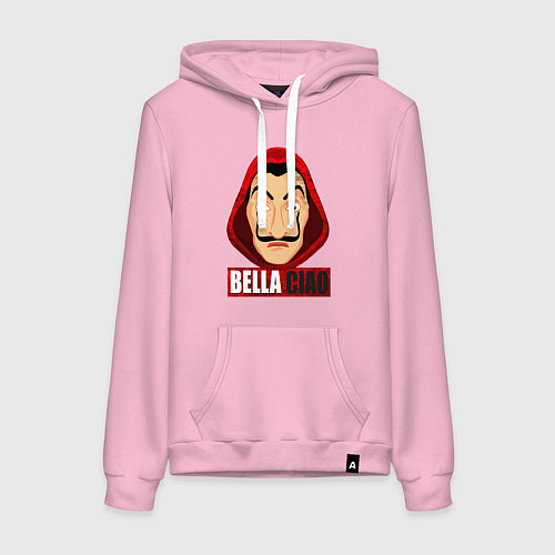 Женская толстовка-худи Белла Чао / Светло-розовый – фото 1