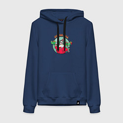 Толстовка-худи хлопковая женская X-mas Futurama, цвет: тёмно-синий