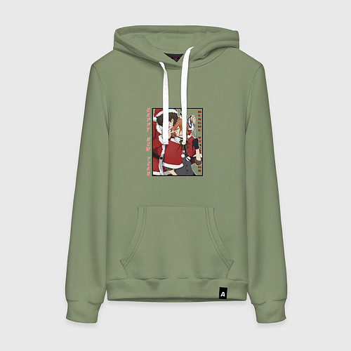 Женская толстовка-худи Чуя и Дазай Новый год / Авокадо – фото 1