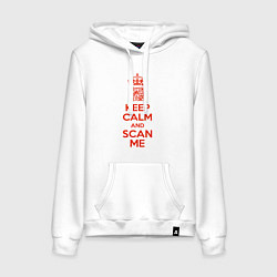 Женская толстовка-худи Keep calm and scan me - fuck off