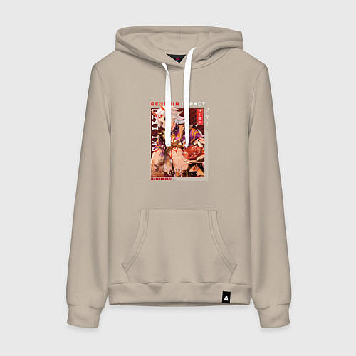 Женская толстовка-худи Итто Аратаки Arataki Itto, Genshin Impact Геншин и / Миндальный – фото 1