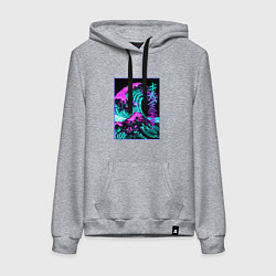 Женская толстовка-худи НЕОНОВАЯ ВОЛНА, ЯПОНИЯ, ФУДЗИЯМА JAPAN NEON