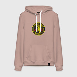 Толстовка-худи хлопковая женская Кобра Кай Большое Лого, цвет: пыльно-розовый