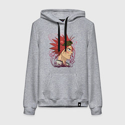 Толстовка-худи хлопковая женская Биско-ржавоед Sabikui Bisco, цвет: меланж