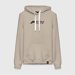 Толстовка-худи хлопковая женская Forza Horizon Форза Гонки Лого, цвет: миндальный