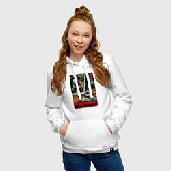 Толстовка-худи хлопковая женская Sega Classics, цвет: белый — фото 2