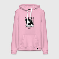 Толстовка-худи хлопковая женская Райдэн Shogun Raiden, Genshin Impact, цвет: светло-розовый
