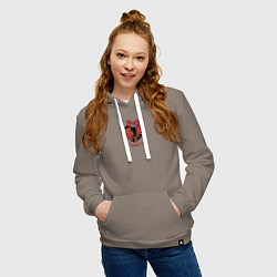 Толстовка-худи хлопковая женская Luffilove onepiece, цвет: утренний латте — фото 2