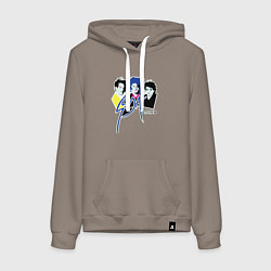 Толстовка-худи хлопковая женская Soda Stereo, цвет: утренний латте