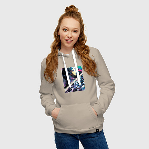 Женская толстовка-худи Уэзер Репорт из ДжоДжо / Миндальный – фото 3