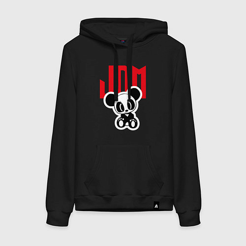 Женская толстовка-худи JDM Panda Japan / Черный – фото 1