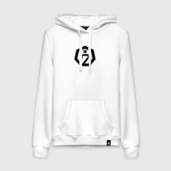Толстовка-худи хлопковая женская Got7 mark, цвет: белый