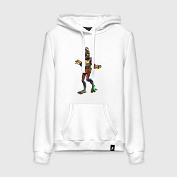 Толстовка-худи хлопковая женская Abe oddysee, цвет: белый