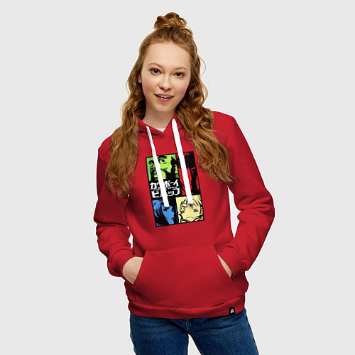 Женская толстовка-худи Space cowboys / Красный – фото 3