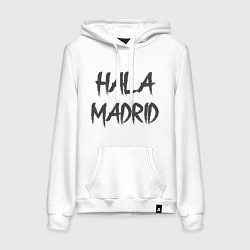 Толстовка-худи хлопковая женская Hala - Madrid, цвет: белый