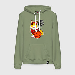Женская толстовка-худи JUST DUNK IT корги