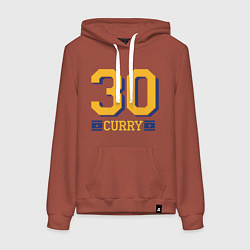 Толстовка-худи хлопковая женская 30 Curry, цвет: кирпичный