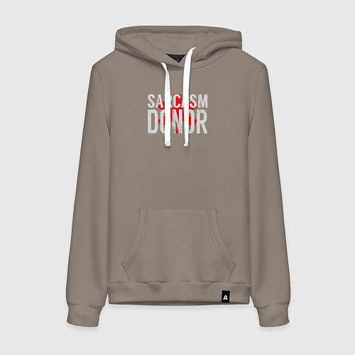 Женская толстовка-худи Донор Сарказма Sarcasm Donor / Утренний латте – фото 1