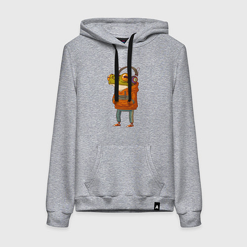 Женская толстовка-худи Лягуха на расслабоне / Меланж – фото 1