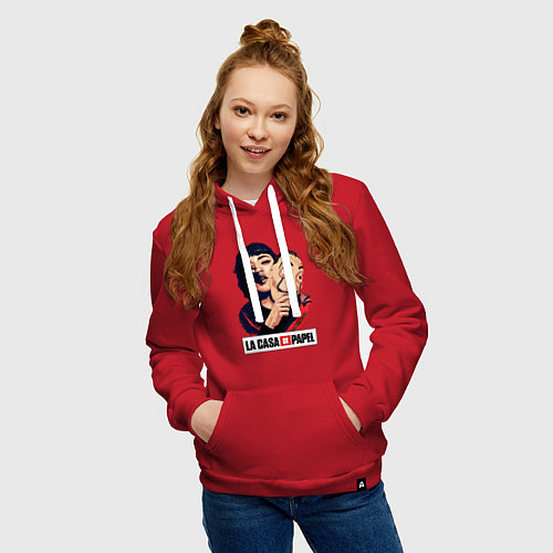 Женская толстовка-худи Бумажный дом La casa de papel / Красный – фото 3