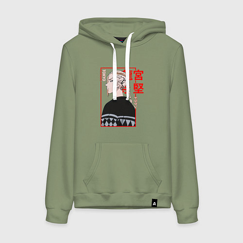 Женская толстовка-худи ДРАКЕН - DRAKEN ТОКИЙСКИЕ МСТИТЕЛИ / Авокадо – фото 1