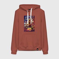 Толстовка-худи хлопковая женская Golden Axe - poster, цвет: кирпичный