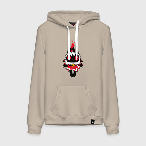 Женская толстовка-худи Воскресшая овечка - Cult of the lamb / Миндальный – фото 1