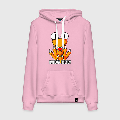 Женская толстовка-худи Радужные друзья - Оранжевый / Светло-розовый – фото 1