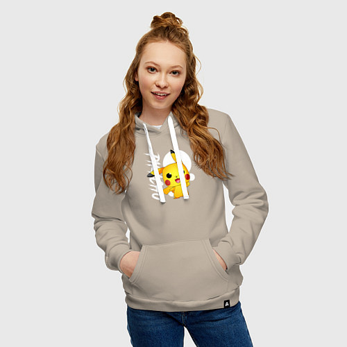 Женская толстовка-худи Funko pop Pikachu / Миндальный – фото 3