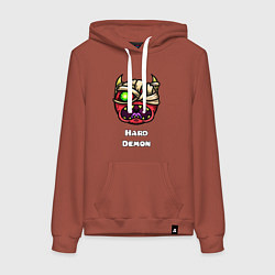 Женская толстовка-худи Geometry Dash hard demon