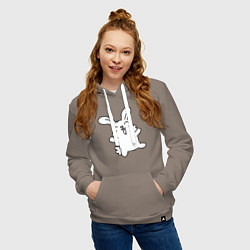 Толстовка-худи хлопковая женская Happy Bunny, цвет: утренний латте — фото 2