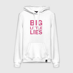 Толстовка-худи хлопковая женская Big Little Lies logo, цвет: белый