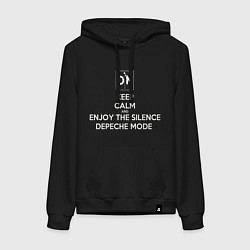 Женская толстовка-худи Keep calm and enjoy the silence depeche mode