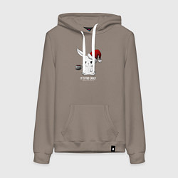 Женская толстовка-худи Bunny its too early